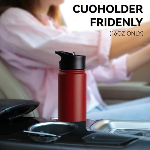 16 oz Insulated Water Bottle Bulk 4 Pack (4 Count)