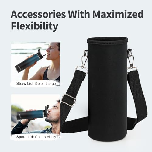 24 oz Insulated Water Bottle with Straw