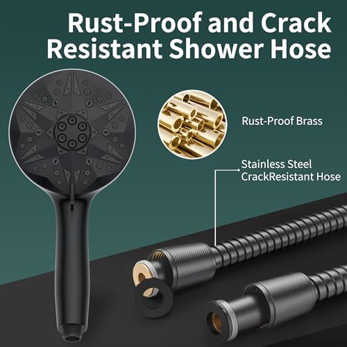Matte Black Filtered Handheld Shower Head