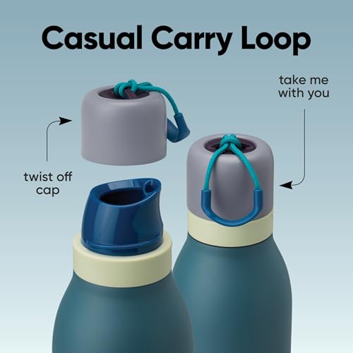 FreeSip Twist Stainless Steel Water Bottle 24 oz Denim