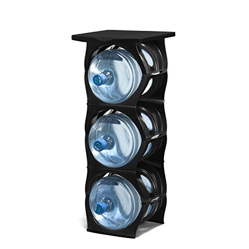 Stackable Water Bottle Storage Rack Best Water Jugs 5 Gallon Organizer. Jug Holder for Kitchen