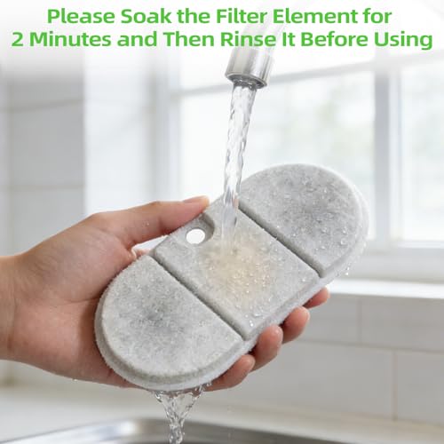 Cat Water Fountain Replacement Filters 71oz 2.1L Capsule 8 Pack + 8 Sponges (16 Count)