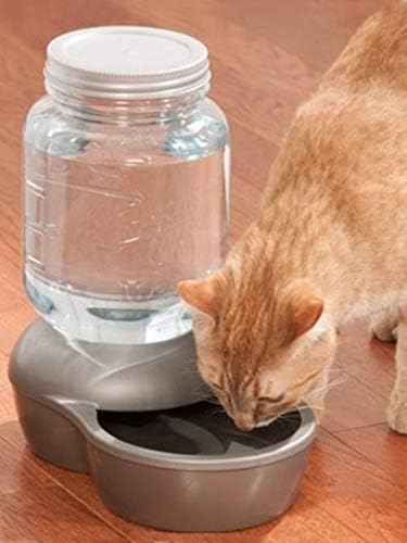 Petmate Mason Inspired Replendish Gravity Waterer, Water Dispenser for Dogs and Cats, 1 Gallon Silver, Made in USA