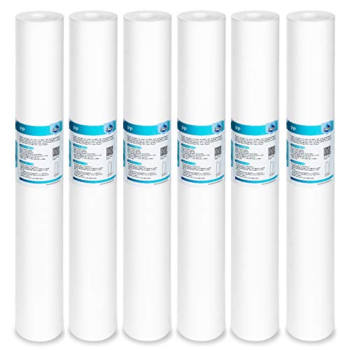 1 Micron 20"x2.5" Polypropylene Sediment Water Filter (6 Count)