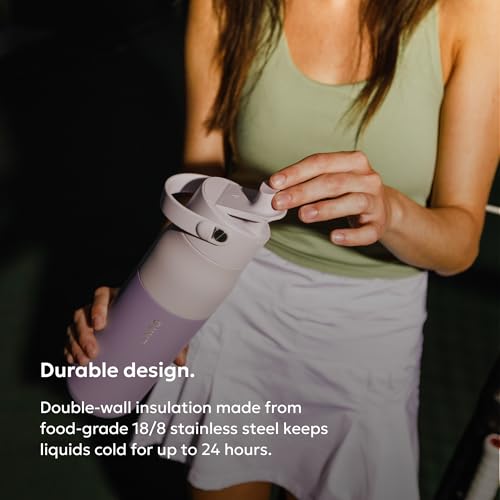 Swig Top Insulated Stainless Steel Water Bottle with Straw and Handle