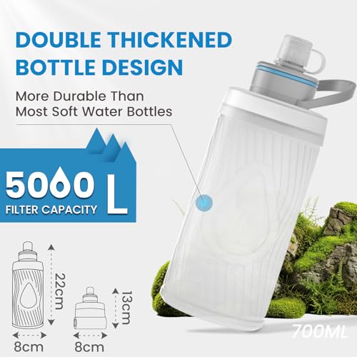 Collapsible Water Bottle with Filter for Travel