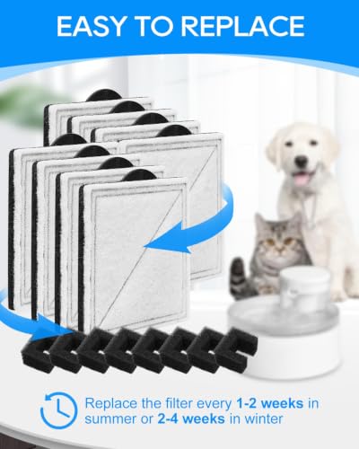 12 Pack Filters Compatible with PetSafe Outlast & Viva Pet Fountains (12 Count)