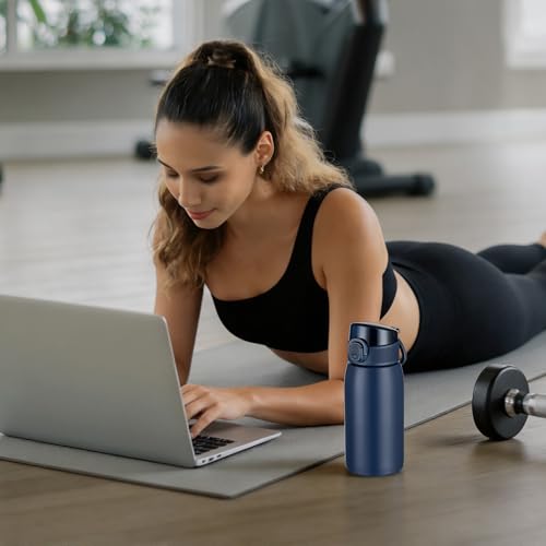 Insulated Water Bottle 12 oz with Dustproof Lid