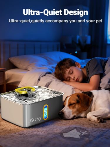 15L 3.96 Gal Stainless Steel Large Capacity Dog Water Fountain