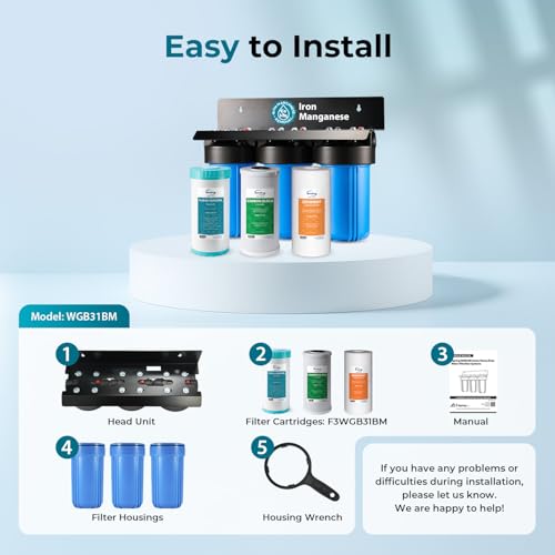 WGB31BM Iron Manganese Whole House Water Filter System