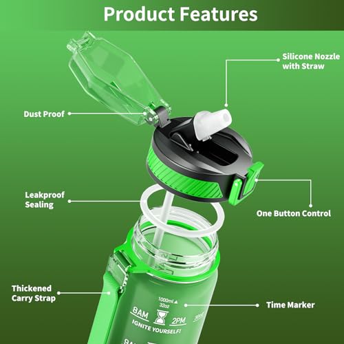 Water Bottle with Straw