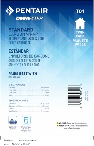 Pentair OMNIFilter TO1 Carbon Water Filter (2 Count)