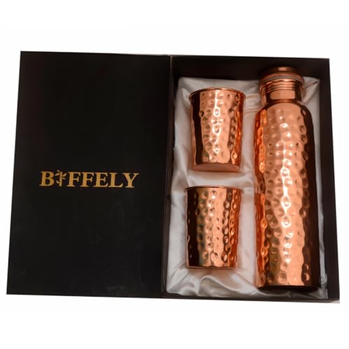 Pure Copper Water Bottle (3 Count)