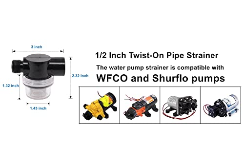Twist On Pipe Water Pump Strainer (2 Count)