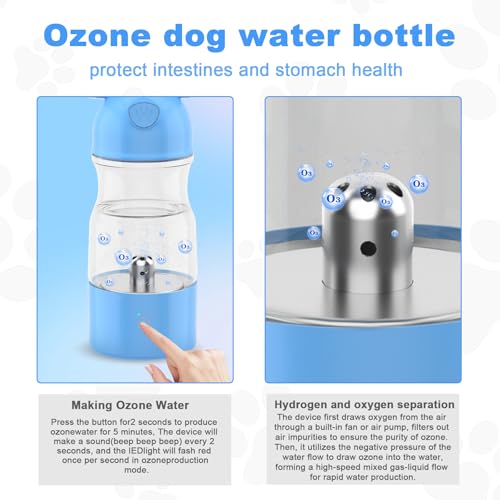 Portable Dog Water Bottle with Ozone Purification