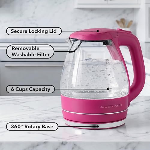 1.5L Glass Electric Kettle Water Boiler