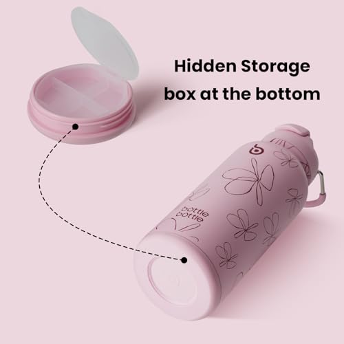 32oz Insulated Water Bottle with Pill Box