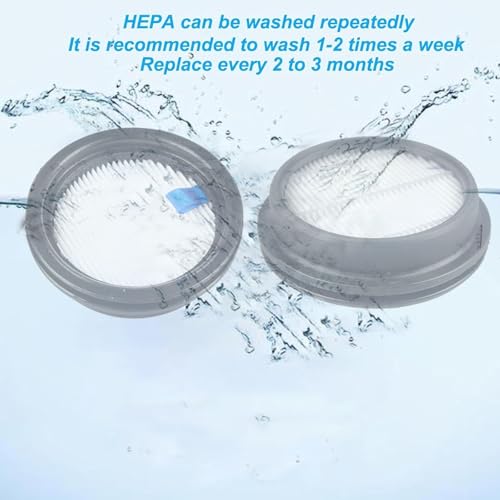 3Pack Hepa Filters Replacement Compatible with Tikom V500 Cordless Vacuum Cleaner. Tikom Vacuum Accessories or Parts for V500. (3 Count)