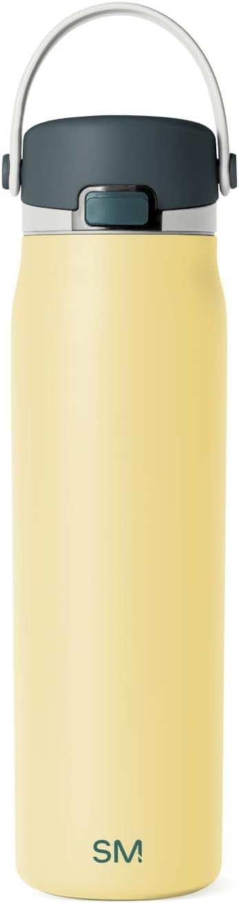 Simple Modern Mesa Sport Water Bottle with Covered Chug Lid | 30oz Cup Holder Friendly Insulated Stainless Steel Bottle for Gym, Sports and Travel | Golden Bear
