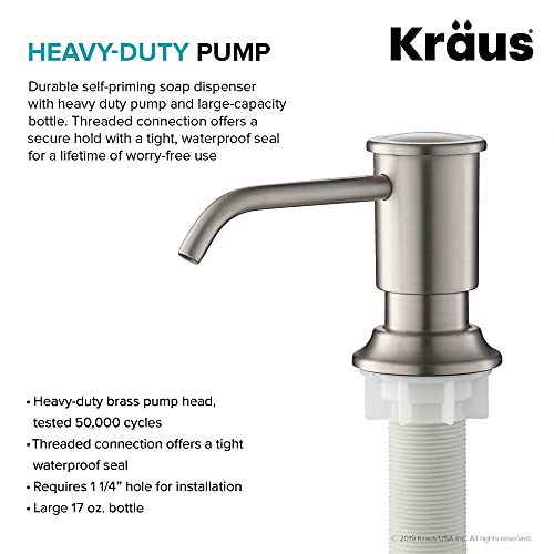 Kitchen Soap and Lotion Dispenser in Spot Free Stainless Steel