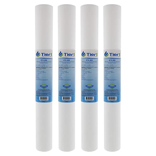 1 Micron 2.5" × 20" Whole House Sediment Water Filter (4 Count)
