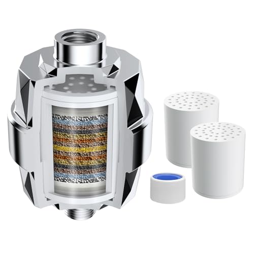 Shower Head Filter with 2 Replaceable Filter Cartridges