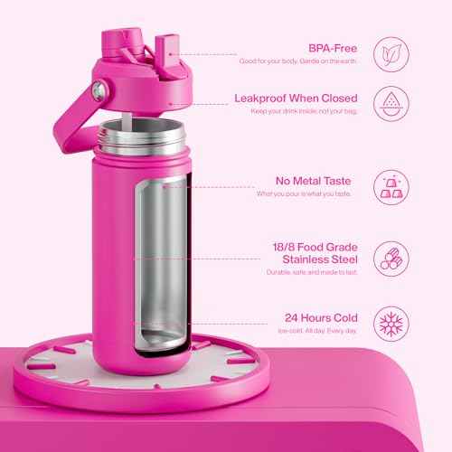 Insulated Water Bottle with Straw Stainless Steel Water Bottle