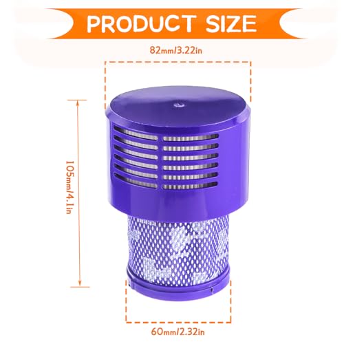 2 Pack V10 Filters Replacement for Dy son V10 Cyclone Series
