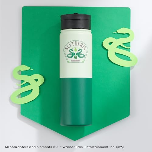 Harry Potter Slytherin Stainless Steel Water Bottle with Flip Straw Lid