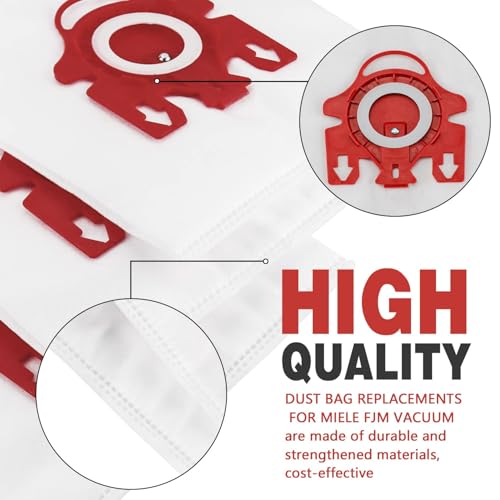 3D Airclean Dust Bags Replacement for Miele FJM Vacuum Compact C2 (10 Count)