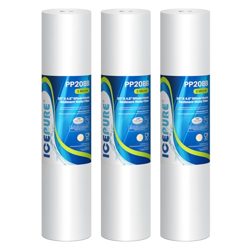 5 Micron 4.5" x 20" Whole House Sediment Water Filter (3 Count)