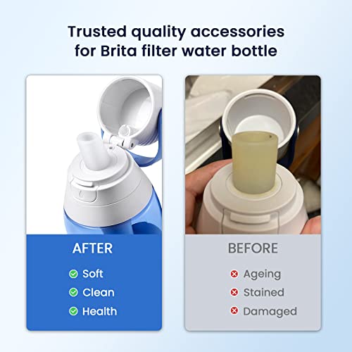Filter & Bite Valve Kit Compatible with Brita Bottle (6 Count)