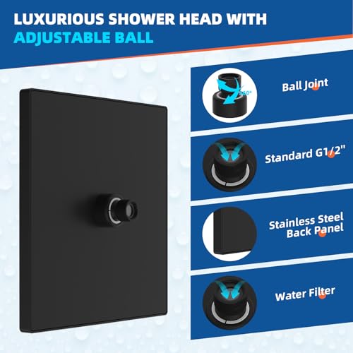 cUPC Certified High Pressure 12'' Rain Shower Head