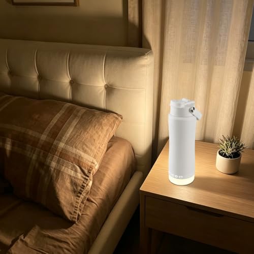 Stainless Steel Water Bottle with Camping Lantern & Night Light