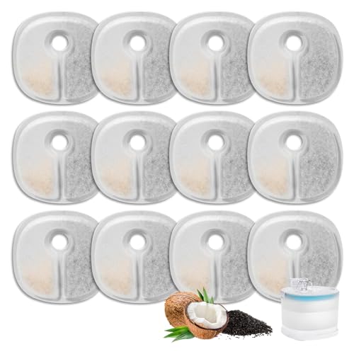 12 Pcs Cat Water Fountain Filter Compatible with E1 (12 Count)