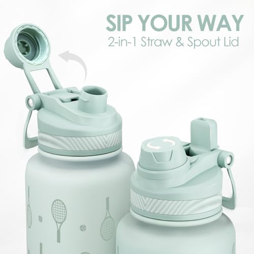 Tennis Stainless Steel Water Bottle with Strap 32oz