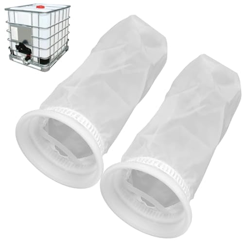 2Pcs IBC Nylon Filter Washable Venting Ton Barrel Cover Tote Tank Lid Garden Water Irragtation Filters Mesh IBC Ton Barrel Accessories (2 Count)