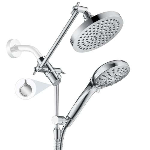 Rain Shower Head with Handheld Spray Built