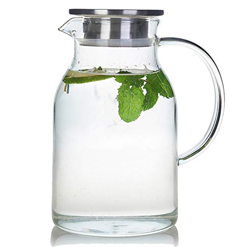 68 Oz Borosilicate Glass Pitcher with Lid