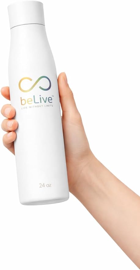 BeLive Smart Water Bottle – Premium Stainless Steel, UV-C Self-Cleaning Lid, Digital Temperature Display, 24 oz Reusable Bottle