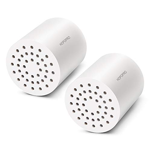NBC News Recommended Brand 18 Stages Shower Filter Replacement 2 Pack High Output Shower Filter Cartridge Replacement for Shower Systems Removing Chlorine Fluoride Heavy Metals (2 Count)