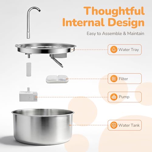 Stainless Steel Cat Water Fountain
