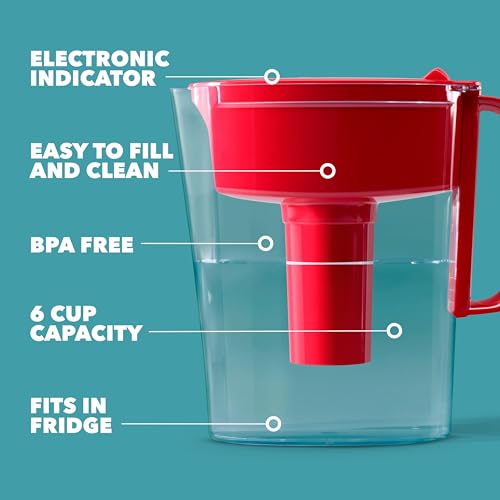 Water Filter Pitcher for Tap and Drinking Water with 1 Standard Filter