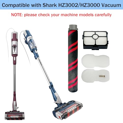 Replacement Brush Roller and Filter for Shark HZ3002 (7 Count)