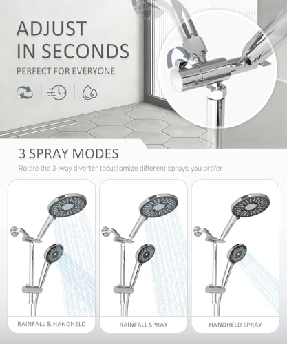 Filtered Shower Head with Handheld High Pressure Shower Head with Filters