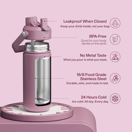 Insulated Water Bottle with Straw Stainless Steel Water Bottle