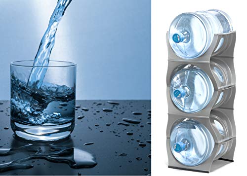 Stackable Water Bottle Storage Rack Best Water Jugs 5 Gallon Organizer. Jug Holder for Kitchen