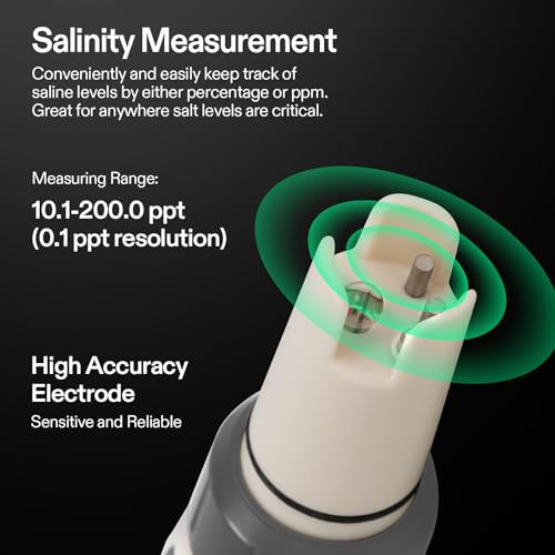 3-in-1 Digital pH Meter with ATC, ±0.1 pH Accuracy Water Quality Tester, 0-14.0 pH Measurement Range for Hydroponics, Household Drinking, Pool and Aquarium
