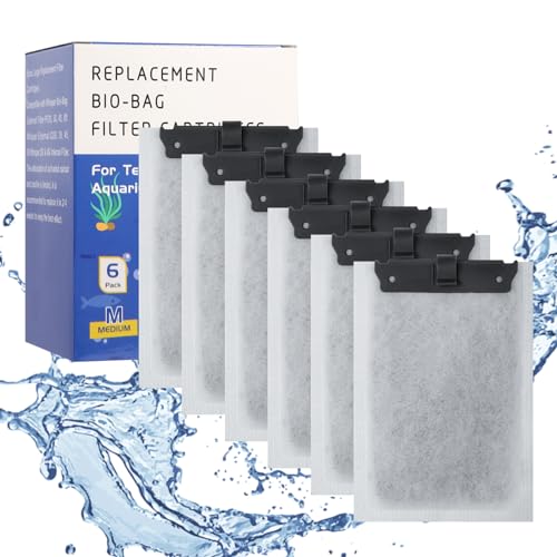 6 Pack Medium Aquarium Filter Cartridge for Whisper Bio (30 Gram)