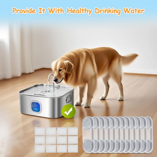 12 Pack Dog Water Fountain Filters Fit for WF120 (32 Count)